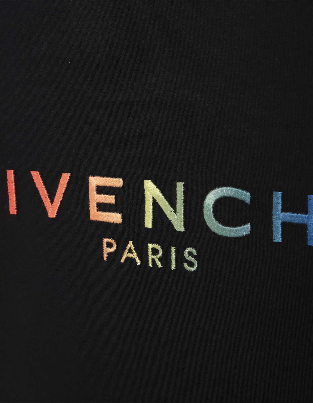Givenchy Black Logo Embroidered Cotton T-Shirt XS Givenchy